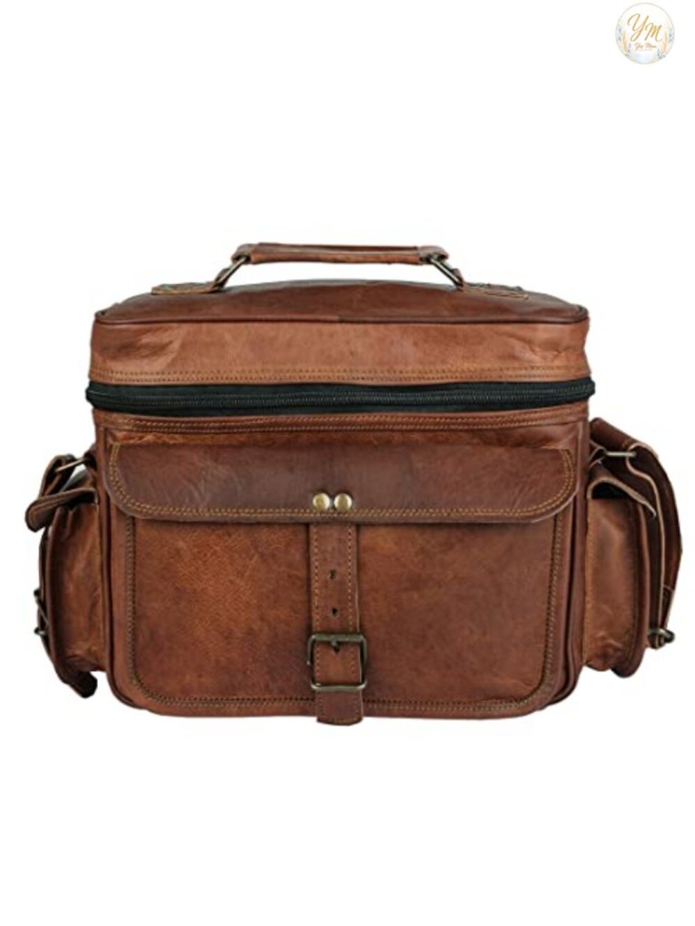 Vintage Leather DSLR Camera Messenger Bag Shoulder Satchel